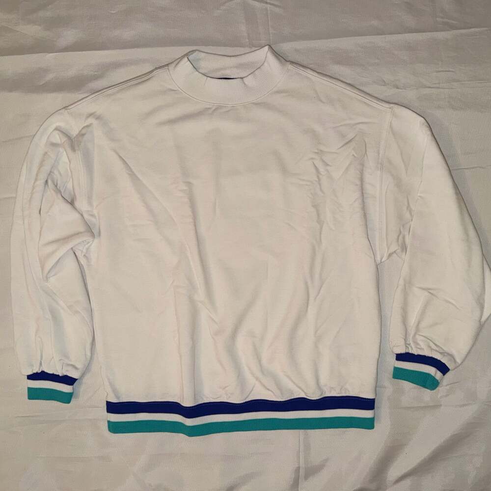 DSG White Retro Mock Neck Pullover‎ Girls Size XL NWOT